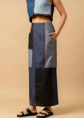 Abby Denim Patch Skirt
